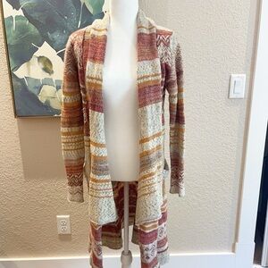 Free People duster fair isle sweater